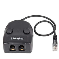 4P4C Headset Training Adapter Training Switch Adapter for RJ9 RJ10 Headsets with 2 Mute Buttons and 2 Volume Controls