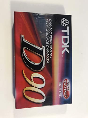 TDK Standard Size Audio Cassette Cassette,D90 Audio A00808-20 (Pack of 1)