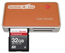 Load image into Gallery viewer, 32GB Class 10 Memory Card SDHC High Speed 20MB/Sec. Blazing Fast Card For KODAK EASYSHARE M 1093 IS M1063 M763. A free Hot Deals 4 Less High Speed all in one Card Reader is included. Comes with.
