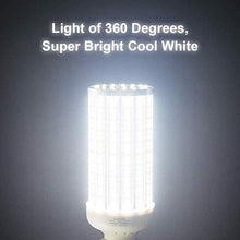 Load image into Gallery viewer, 60 Watt LED Corn Light Bulb(500W Equivalent),5500 Lumen 6500K,Cool Daylight White LED Street and Area Light,E26/E27 Medium Base,for Outdoor Indoor Garage Factory Warehouse High Bay Barn and More
