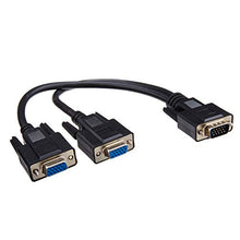 Load image into Gallery viewer, Belkin 1-Foot VGA HD15-M to (2) VGA HD15-F Splitter Y Cable, Black
