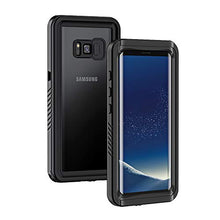 Load image into Gallery viewer, Lanhiem Samsung Galaxy S8 Case, IP68 Waterproof Dustproof Shockproof Case with Built-in Screen Protector, Full Body Sealed Underwater Protective Clear Cover for Samsung S8 (Black)
