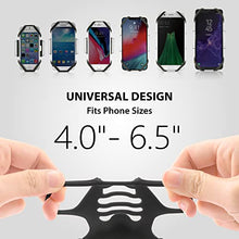 Load image into Gallery viewer, ?Bone? Run Tie Running Armband Phone Holder for Apple iPhone 14 13 12 11 Pro Max Mini XS XR X 8 7 Samsung Galaxy S10 S9 S8 Smartphone, Phone Size 4-6.7&quot; (Black/Arm Size 9.8-15.7&quot;)
