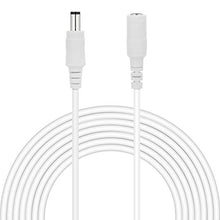 Load image into Gallery viewer, Dericam Universal 10ft Power Extension Cable, DC 12 Volt Power Adapter Extension Cord, Extend Additional 10ft/3 Meters Length for DC 12V Power Adapter or Wall Charger, 5.5mm DC Plug, 12V-3M, White
