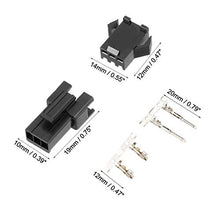 Load image into Gallery viewer, uxcell 100 Pairs 2.54mm 3 Pin Black Plastic Male Female -SM Housing Crimp Terminal Connector
