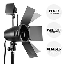 Load image into Gallery viewer, (50% Moving Clearance Sale) Continuous Photography Studio Barn Door Light, 82.3 Inch Adjustable Light Stand and LED Light Bulb, Photo/Video Studio Lighting Kit PROMO12_AM1
