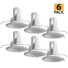 Load image into Gallery viewer, [6-Pack] PROCURU 5&quot; White Baffle Metal Trim for Recessed Can Light (Replaces Halo 5001P) - Compatible with LED, Incandescent, CFL, Halogen Bulbs (White (6-Pack))
