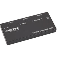 BLACK BOX CORP AVSP-HDMI1X2 1X2 HDMI SPLITTER W/ AUDIO Black Box Corporation AVSP-HDMI1X2 Black Box Signal Splitters