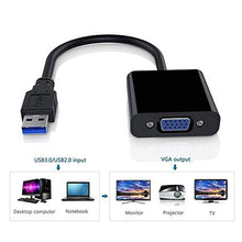 Load image into Gallery viewer, LECMARK USB 3.0 to VGA Adapter Multi-Display Video Converter for Windows 10/8.1/8/7/XP

