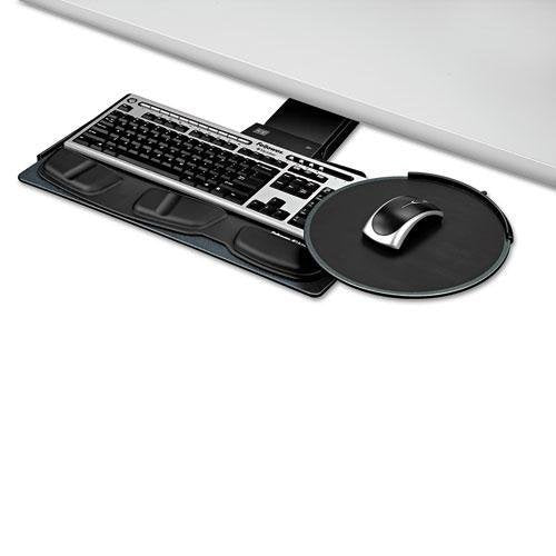 Fellowes 8029801 Professional Sit/Stand Adjustable Keyboard Platform, 19w x 10-5/8d, Black