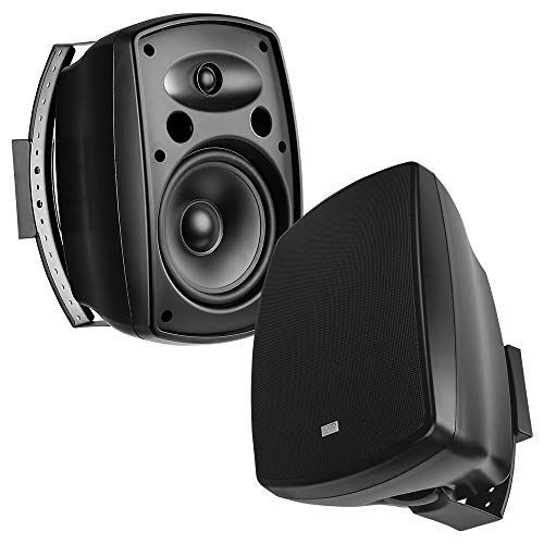 OSD Audio 8 Surface Mount Patio Speaker Pair  Indoor/Outdoor Stereo, Black  AP850