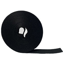 Load image into Gallery viewer, Kable Kontrol Hook and Loop Tape Roll  3/4 Wide x 25 Ft Long  Double Sided Heavy Duty Non-Adhesive Non-Sticky Nylon Reusable Fastener Strip Adjustable Strap Wire Organizer Cable Wrap  Black

