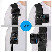 Load image into Gallery viewer, Taisioner Backpack Strap Shoulder Chest Mount Compatible with GoPro AKASO Insta360 OSMO Action Sport Camera for Climbing Walking on Foot Recording Accessories ( Improved Version )
