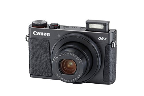 Canon PowerShot G9 X Mark II Compact Digital Camera w/1 Inch Sensor 3inch LCD - Wi-Fi, NFC, Bluetooth Enabled (Black) (Renewed)