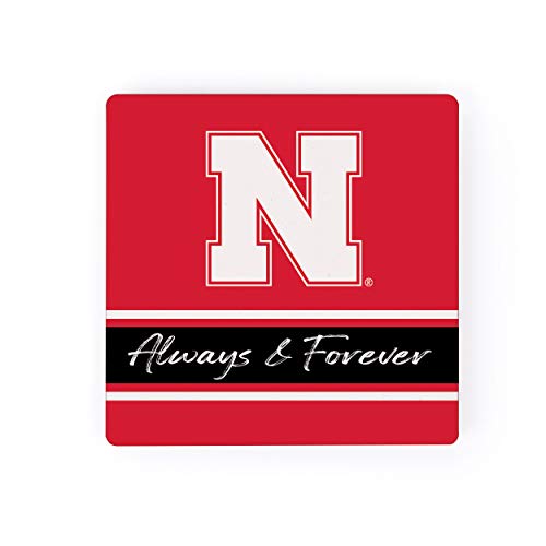 University of Nebraska Cornhuskers Always and Forever 2.75 x 2.75 Wood Magnet
