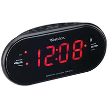 Load image into Gallery viewer, Westclox Bluetooth 1.2&quot; LED Dual Clock Radio with USB Charge Port 81012BT
