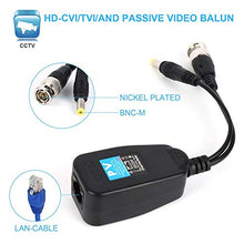 Load image into Gallery viewer, Video Balun, TYUMEN HD-CVI/TVI/AHD UTP Passive Video Balun with DC Power Connector and RJ45 UTP CAT5e/Cat6 Transmitter/Receiver, Including Lighting Protection, 1 Pair
