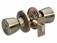 Master Lock TUO0305 Tulip Privacy Door Knob, Antique Brass