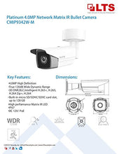 Load image into Gallery viewer, LTS CMIP9342W-M Platinum IP PoE Matrix IR Bullet Network Camera 4MP - 4mm
