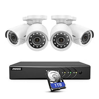 ANNKE 5MP lite Wired Security Camera System, 5-in-1 H.265+ 8CH DVR with 1 TB Hard Drive and (4) 1080p Weatherproof HD-TVI Surveillance Bullet Cameras, 100 ft Night Vision, Instant Email Alert  E200