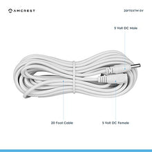 Load image into Gallery viewer, Amcrest Extension Cable IPM-721B/W/S, IP2M-841B/W/S, IP2M-841EB/W, IP3M-941B/W, IPM-721ES, IPM-HX1B/W, IP3M-HX2B/W &amp; IP4M-1051B/W. Power AC Adapter 20FT White (20FTEXTW-5V)
