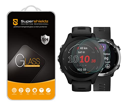 (2 Pack) Supershieldz Designed for Garmin Forerunner 255s / 255s Music (41mm) and 645/645 Music Tempered Glass Screen Protector, Anti Scratch, Bubble Free