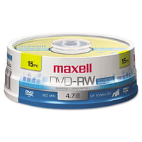 Maxell 2x DVD-RW Media - 4.7GB - 15 Pack