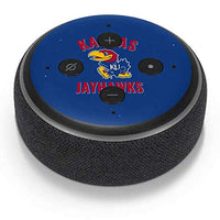 Skinit Decal Audio Skin Compatible with Amazon Echo Dot 3 - Officially Licensed College Kansas Jayhawks Mascot Design