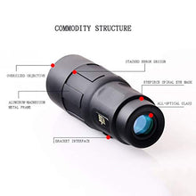 Load image into Gallery viewer, 10x42 Monocular Telescope, High Magnification Wide Angle Low Light Level Night Vision for Climbing, Concerts,Travel.
