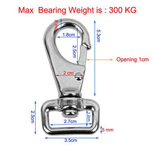 Load image into Gallery viewer, Foto&amp;Tech Heavy Duty 304 Steel Stainless Quick Release Trigger Snap Hook Ring Metal Clip Carabiner Lobster Clasp Compatible with Canon Nikon Sony Panasonic Fujifilm Olympus Pentax Camera Sling Strap
