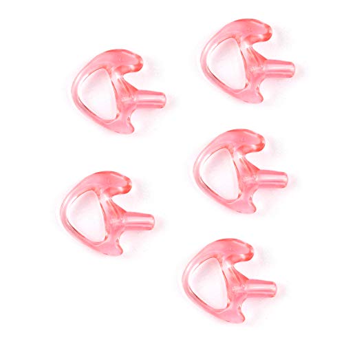 ProMaxPower Portable Radio Gel Earmold Insert for Acoustic Earpiece Headset (5-Pack Large, Left)