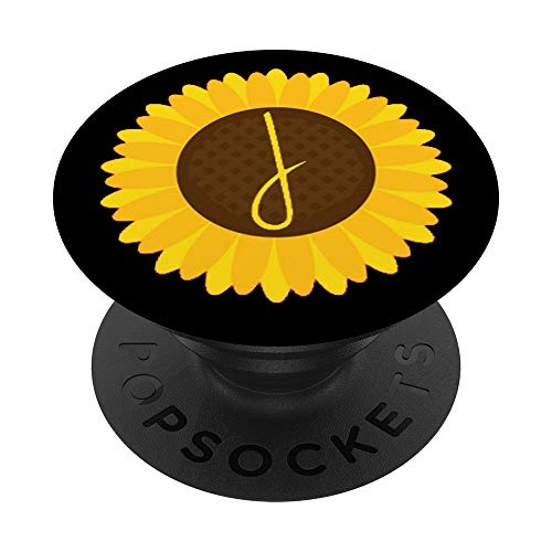 Sunflower Pop Socket - Sunflower Popsocket - Letter J