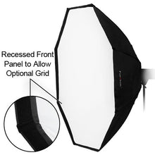 Load image into Gallery viewer, Fotodiox Pro 60&quot; Octagon Softbox for Studio Strobe/Flash with Soft Diffuser and Universal Speedring (3&quot;-6&quot; Diameter) and Eggcrate (2x2x1.5 Grid)
