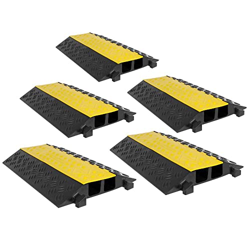 Rage Powersports 5-Pack Bundle of 2-Channel Heavy Duty Modular Cable Protector Ramps