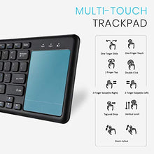 Load image into Gallery viewer, Perixx PERIBOARD-716 Wireless Keyboard with Touchpad, Support Multiple Devices Connection with TV, Tablet and Smartphone, X Type Scissor Keys, Black, US English Layout
