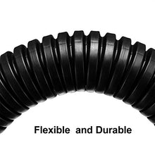 Load image into Gallery viewer, uxcell 3 M 23 x 28.5 mm PP Flexible Corrugated Conduit Tube for Garden,Office Black
