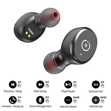 Load image into Gallery viewer, TOZO T10 Bluetooth 5.0 Wireless Earbuds with Wireless Charging Case IPX8 Waterproof Stereo Headphones in Ear Built in Mic Headset Premium Sound with Deep Bass for Sport Black
