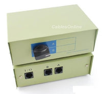 CablesOnline 2-Way A/B RJ45 Metal Rotary Manual Switch Box (SB-034)