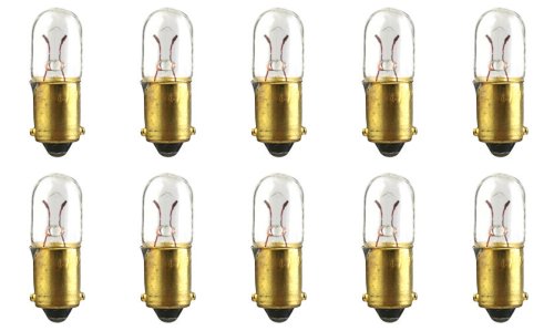 CEC Industries #1810 Bulbs, 6.3 V, 2.52 W, BA9s Base, T-3.25 shape (Box of 10)