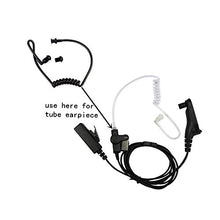 Load image into Gallery viewer, Lsgoodcare Replacement Acoustic Tube with Earbud Compatible for Motorola Kenwood Midland Two Way Radio Coil Tube Black White+2 Way Radio Open Ear Insert Earmold Ear Bud Ear Piece Medium Black White
