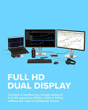 Load image into Gallery viewer, VisionTek VT1000 Universal Dual Full HD USB 3.0 Laptop Monitor Docking Station, DisplayLink, HDMI, DisplayPort, VGA, RJ45 Ethernet, MacBook, Windows - 901147
