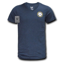 Load image into Gallery viewer, Rapiddominance Military V-Neck Tee, Navy, Medium
