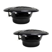 Load image into Gallery viewer, 6.5 Inch Dual Marine Speakers - 2 Way Waterproof and Weather Resistant Outdoor Audio Stereo Sound System with 150 Watt Power, Polypropylene Cone and Cloth Surround - 1 Pair - Pyle PLMR60B (Black)
