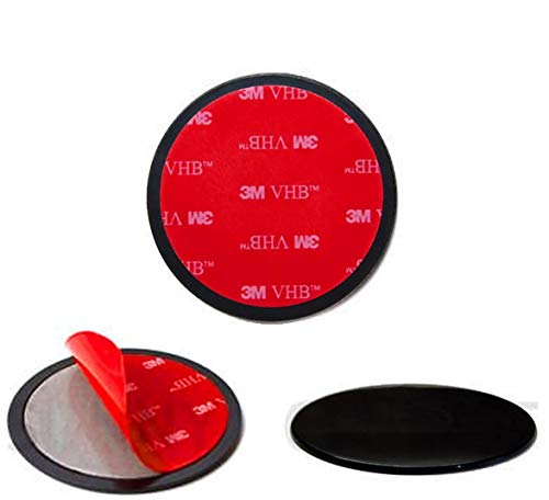 Navitech 80mm (Twin Pack) Circular Adhesive Universal Dash Disc Compatible with The Use with Windscreen Suction Cups Compatible with The Garmin nvi 1300