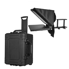 Load image into Gallery viewer, Ikan 15-inch Location/Studio Teleprompter w/Rolling Case, Adjustable Glass Frame, Easy to Assemble, Extreme Clarity (PT3500-TK) - Black
