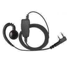 Load image into Gallery viewer, 1-Wire Swivel Earpiece PTT Mic Large Speaker for Kenwood 2-Pin Series Radios
