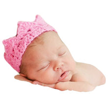 Load image into Gallery viewer, Baby Photography Props Boy Girl Photo Shoot Outfits Newborn Crochet Costume Infant Knitted Headdress Crown (Pink)
