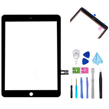 Load image into Gallery viewer, T Phael Black Digitizer Repair Kit for iPad 9.7&quot; 2018 iPad 6 6th Gen A1893 A1954 Touch Screen Digitizer Replacement (Without Home Button) +Pre-Installed Adhesive + Tools
