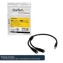 Load image into Gallery viewer, Star Tech.Com 3.5mm Audio Extension Cable   Slim Audio Splitter Y Cable And Headphone Extender   Male

