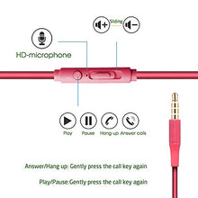 Load image into Gallery viewer, Universal Wired Earphones with Mic Stereo for iPhone, iPod, iPad, Samsung, Android Smartphone, Tablets, MP3 Players 3.5MM Jack (Pink)
